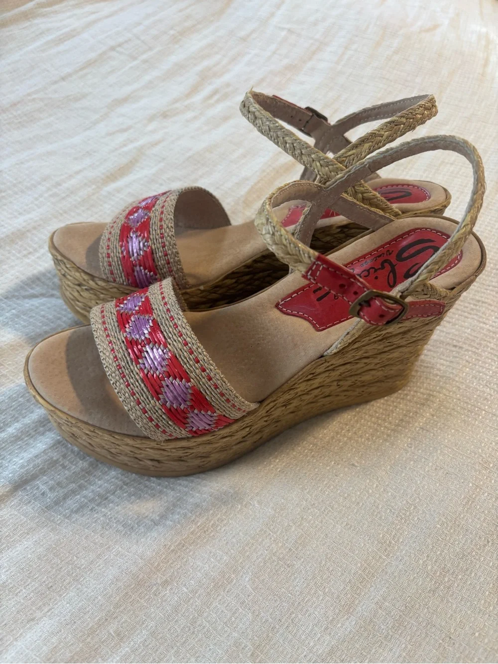 Sbicca Vintage Collection Espadrille Looking Boho Platform Sandals